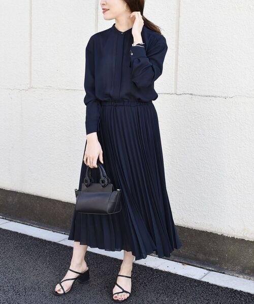 SHIPS（シップス）の「プリーツコンビワンピース◇（ワンピース）」 - WEAR 