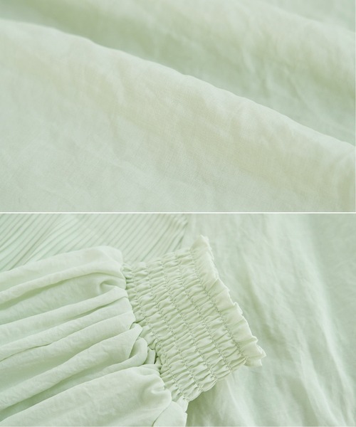 ROPE' PICNIC（ロペピクニック）の「【emur】袖プリーツシアーブラウス（シャツ/ブラウス・レディース・ブラック/オフホワイト/ライトグリーン・38）」の13枚目の写真