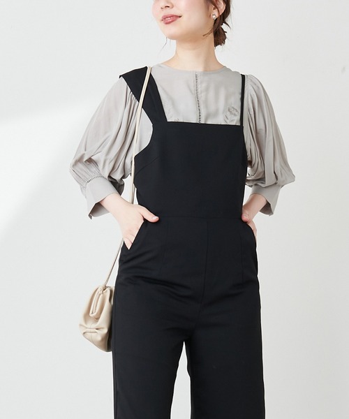 natural couture(ナチュラルクチュール)の「刺繍パフブラウス(シャツ/ブラウス・レディース・サックスブルー/アイボリー/ライトベージュ・FREE)」の12枚目の写真