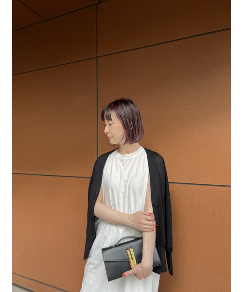 Rouge vif(ルージュヴィフ)の「ピースダイコットンワンピース(ワンピース・レディース・ホワイト/ピンク/モスグリーン/ブラック/アイボリー・フリー)」の9枚目の写真