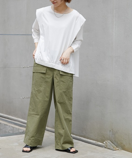 CIAOPANIC TYPY（チャオパニックティピー）の「綿ナイロンイージーミリタリーパンツ（カーゴパンツ・レディース・パープル/カーキ/アイボリー・SMALL/MEDIUM）」の12枚目の写真