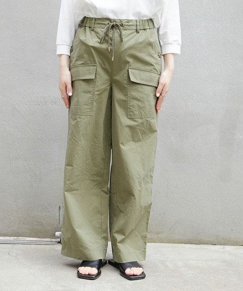 CIAOPANIC TYPY（チャオパニックティピー）の「綿ナイロンイージーミリタリーパンツ（カーゴパンツ・レディース・パープル/カーキ/アイボリー・SMALL/MEDIUM）」の13枚目の写真