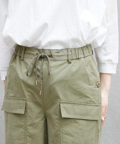 CIAOPANIC TYPY（チャオパニックティピー）の「綿ナイロンイージーミリタリーパンツ（カーゴパンツ・レディース・パープル/カーキ/アイボリー・SMALL/MEDIUM）」の17枚目の写真