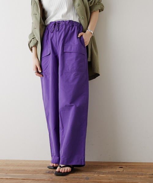 CIAOPANIC TYPY（チャオパニックティピー）の「綿ナイロンイージーミリタリーパンツ（カーゴパンツ・レディース・パープル/カーキ/アイボリー・SMALL/MEDIUM）」の9枚目の写真