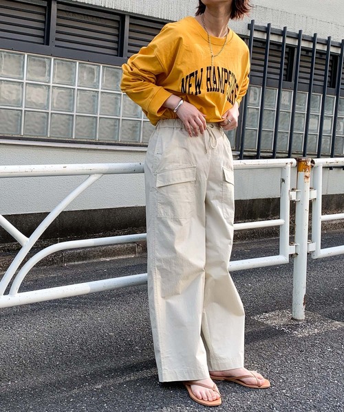 CIAOPANIC TYPY（チャオパニックティピー）の「綿ナイロンイージーミリタリーパンツ（カーゴパンツ・レディース・パープル/カーキ/アイボリー・SMALL/MEDIUM）」の21枚目の写真