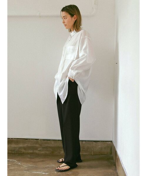 Ungrid（アングリッド）の「シアーミドル丈シャツ（シャツ/ブラウス・レディース・ベージュ/オフホワイト/オレンジ/ブルー・FREE）」の12枚目の写真