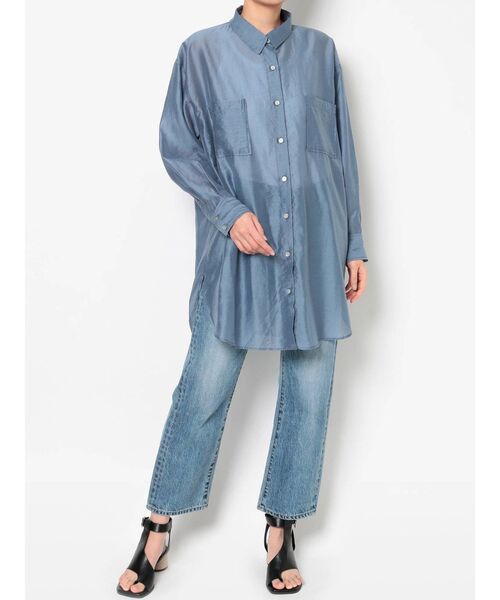 Ungrid（アングリッド）の「シアーミドル丈シャツ（シャツ/ブラウス・レディース・ベージュ/オフホワイト/オレンジ/ブルー・FREE）」の16枚目の写真