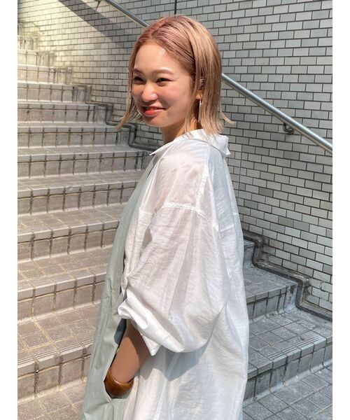 Ungrid（アングリッド）の「シアーミドル丈シャツ（シャツ/ブラウス・レディース・ベージュ/オフホワイト/オレンジ/ブルー・FREE）」の14枚目の写真