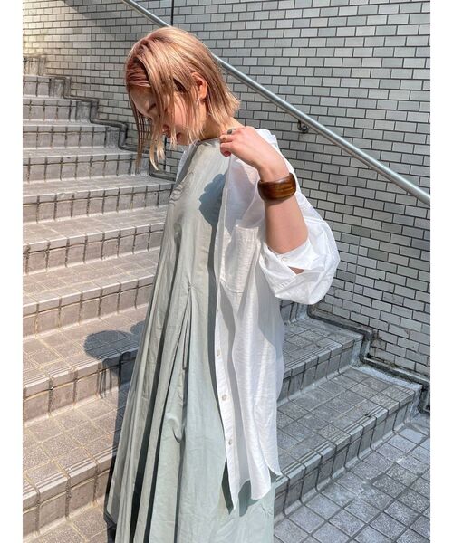 Ungrid（アングリッド）の「シアーミドル丈シャツ（シャツ/ブラウス・レディース・ベージュ/オフホワイト/オレンジ/ブルー・FREE）」の22枚目の写真