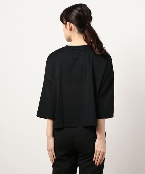 city(シティ)の「【CITY】スビンコットンショートハーフTEE(Tシャツ/カットソー・レディース・ブラック/ホワイト・FREE)」の4枚目の写真