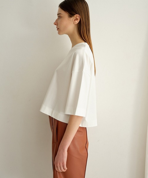 city(シティ)の「【CITY】スビンコットンショートハーフTEE(Tシャツ/カットソー・レディース・ブラック/ホワイト・FREE)」の7枚目の写真