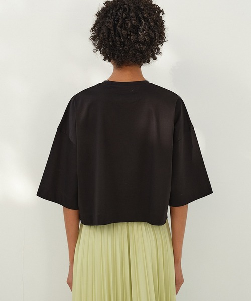 city(シティ)の「【CITY】スビンコットンショートハーフTEE(Tシャツ/カットソー・レディース・ブラック/ホワイト・FREE)」の10枚目の写真