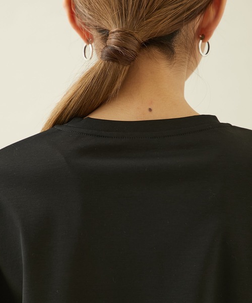 city(シティ)の「【CITY】スビンコットンショートハーフTEE(Tシャツ/カットソー・レディース・ブラック/ホワイト・FREE)」の15枚目の写真