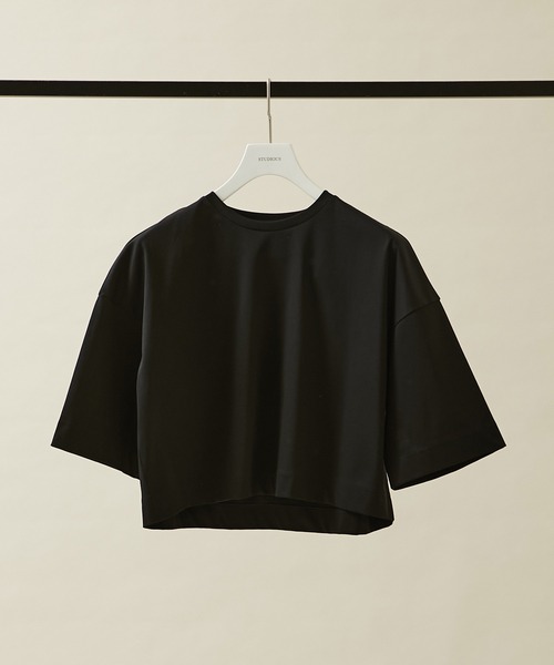 city(シティ)の「【CITY】スビンコットンショートハーフTEE(Tシャツ/カットソー・レディース・ブラック/ホワイト・FREE)」の18枚目の写真