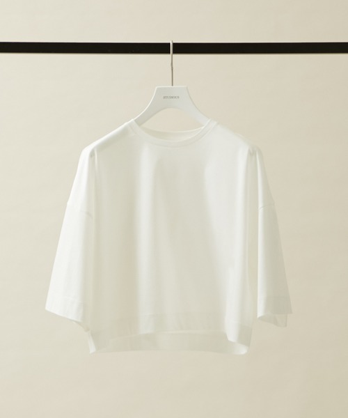 city(シティ)の「【CITY】スビンコットンショートハーフTEE(Tシャツ/カットソー・レディース・ブラック/ホワイト・FREE)」の19枚目の写真