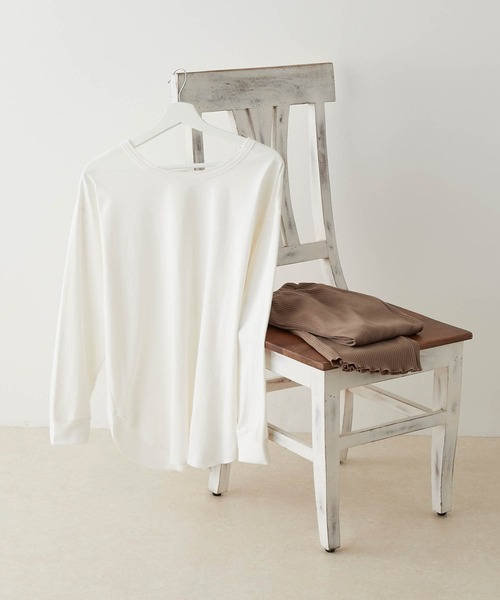 anown(アノン)の「【上下セット】2wayビッグ長袖Tシャツ×ストレートフレアリブパンツ<セットアップ>(その他パンツ・レディース・ホワイト系その他/ブラック系その他/ブラウン系その他/ベージュ系その他/ブルー系その他/ホワイト系その他2/ホワイト系その他3/ホワイト系その他4/ホワイト系その他5/ブラック系その他2/ブラック系その他3/ブラック系その他4/ブラック系その他5/ブラウン系その他2/ブラウン系その他3/ブラウン系その他4/ブラウン系その他5/ベージュ系その他2/ベージュ系その他3/ベージュ系その他4/ベージュ系その他5/ブルー系その他2/ブルー系その他3/ブルー系その他4/ブルー系その他5・FREE)」の5枚目の写真