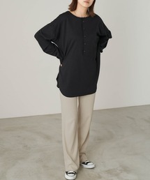 anown | 【セットアップ】2wayビッグ長袖Tシャツ×ストレートフレアリブパンツ(その他パンツ)