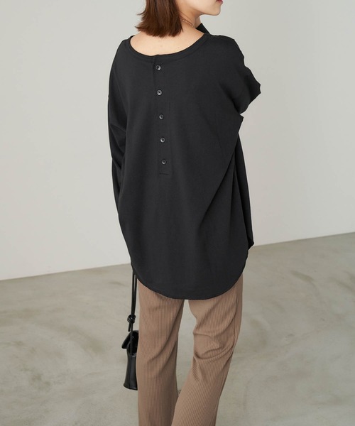 anown(アノン)の「【上下セット】2wayビッグ長袖Tシャツ×ストレートフレアリブパンツ<セットアップ>(その他パンツ・レディース・ホワイト系その他/ブラック系その他/ブラウン系その他/ベージュ系その他/ブルー系その他/ホワイト系その他2/ホワイト系その他3/ホワイト系その他4/ホワイト系その他5/ブラック系その他2/ブラック系その他3/ブラック系その他4/ブラック系その他5/ブラウン系その他2/ブラウン系その他3/ブラウン系その他4/ブラウン系その他5/ベージュ系その他2/ベージュ系その他3/ベージュ系その他4/ベージュ系その他5/ブルー系その他2/ブルー系その他3/ブルー系その他4/ブルー系その他5・FREE)」の10枚目の写真