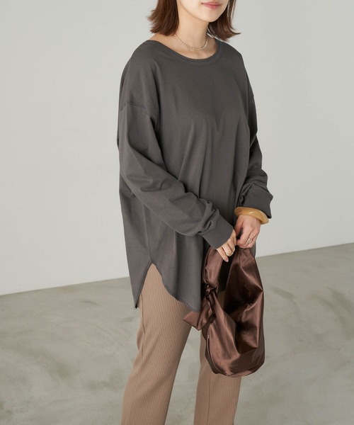 anown(アノン)の「【上下セット】2wayビッグ長袖Tシャツ×ストレートフレアリブパンツ<セットアップ>(その他パンツ・レディース・ホワイト系その他/ブラック系その他/ブラウン系その他/ベージュ系その他/ブルー系その他/ホワイト系その他2/ホワイト系その他3/ホワイト系その他4/ホワイト系その他5/ブラック系その他2/ブラック系その他3/ブラック系その他4/ブラック系その他5/ブラウン系その他2/ブラウン系その他3/ブラウン系その他4/ブラウン系その他5/ベージュ系その他2/ベージュ系その他3/ベージュ系その他4/ベージュ系その他5/ブルー系その他2/ブルー系その他3/ブルー系その他4/ブルー系その他5・FREE)」の1枚目の写真