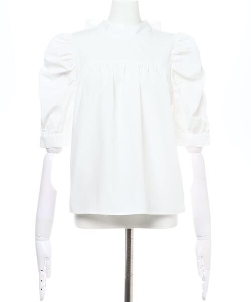 INGNI（イング）の「Backリボンハイネック／ブラウス（シャツ/ブラウス・レディース・ブラック/ブラック系その他3/オフホワイト/ブルー系1・M）」の10枚目の写真