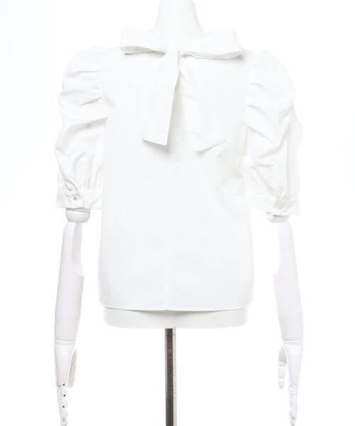 INGNI（イング）の「Backリボンハイネック／ブラウス（シャツ/ブラウス・レディース・ブラック/ブラック系その他3/オフホワイト/ブルー系1・M）」の5枚目の写真