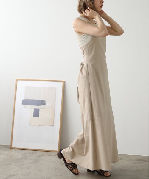 RAY CASSIN（レイカズン）の「レースアップキャミドレス（ワンピース・レディース・ベージュ/ブラウン/グリーン・FREE）」の8枚目の写真