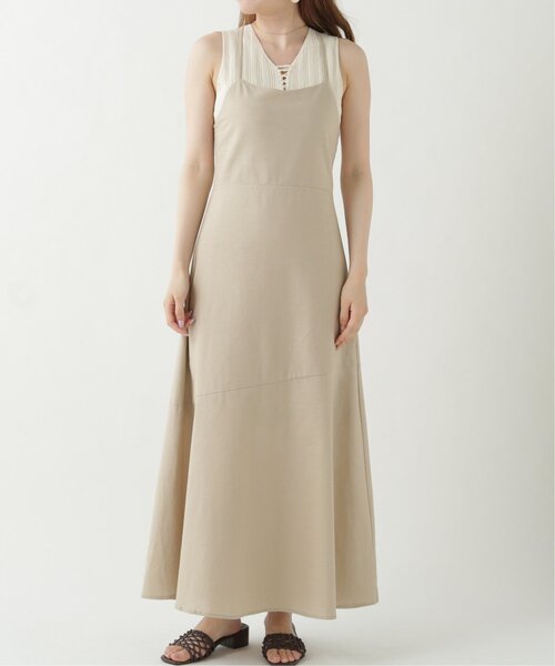 RAY CASSIN（レイカズン）の「レースアップキャミドレス（ワンピース・レディース・ベージュ/ブラウン/グリーン・FREE）」の13枚目の写真