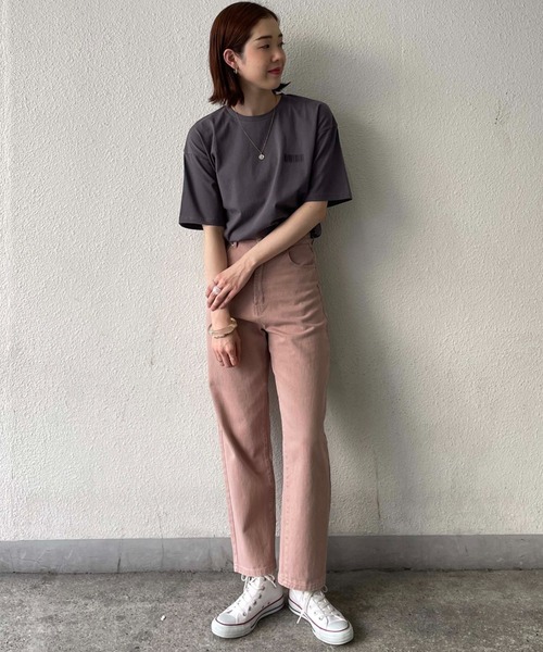 Doux archives（ドゥアルシーヴ）の「エンボスＴシャツ（Tシャツ/カットソー・レディース・チャコールグレー/オフホワイト/カーキ・FREE）」の11枚目の写真