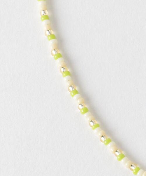 BEAUTY&YOUTH UNITED ARROWS（ビューティーアンドユースユナイテッドアローズ）の「BY ガラスビーズ ショートネックレス ◆（ネックレス・レディース・ライトブルー/ライム・FREE）」の3枚目の写真
