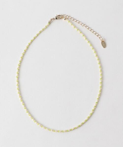 BEAUTY&YOUTH UNITED ARROWS（ビューティーアンドユースユナイテッドアローズ）の「BY ガラスビーズ ショートネックレス ◆（ネックレス・レディース・ライトブルー/ライム・FREE）」の7枚目の写真