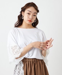 ふりふ | レース広袖トップス(Tシャツ/カットソー)