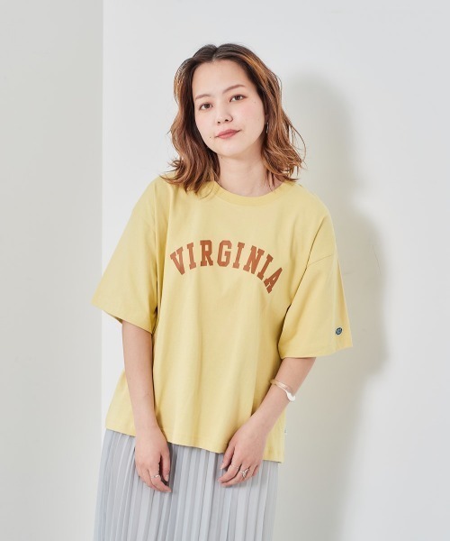 DISCUS(ディスカス)の「【DISCUS】ディスカス USAコットンプリントTee(Tシャツ/カットソー・レディース・イエロー/グリーン/ブラック/ホワイト系1/ラベンダー/ホワイト・M)」の6枚目の写真