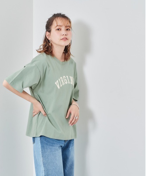 DISCUS(ディスカス)の「【DISCUS】ディスカス USAコットンプリントTee(Tシャツ/カットソー・レディース・イエロー/グリーン/ブラック/ホワイト系1/ラベンダー/ホワイト・M)」の20枚目の写真