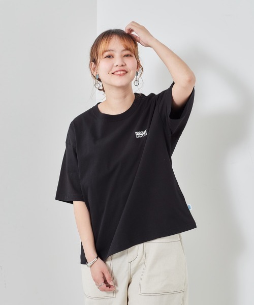 DISCUS(ディスカス)の「【DISCUS】ディスカス USAコットンプリントTee(Tシャツ/カットソー・レディース・イエロー/グリーン/ブラック/ホワイト系1/ラベンダー/ホワイト・M)」の19枚目の写真