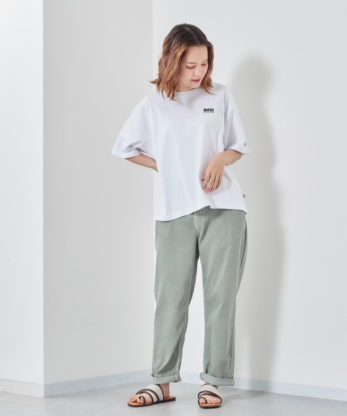 DISCUS(ディスカス)の「【DISCUS】ディスカス USAコットンプリントTee(Tシャツ/カットソー・レディース・イエロー/グリーン/ブラック/ホワイト系1/ラベンダー/ホワイト・M)」の7枚目の写真