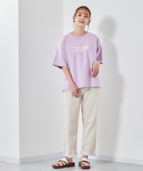 DISCUS(ディスカス)の「【DISCUS】ディスカス USAコットンプリントTee(Tシャツ/カットソー・レディース・イエロー/グリーン/ブラック/ホワイト系1/ラベンダー/ホワイト・M)」の21枚目の写真