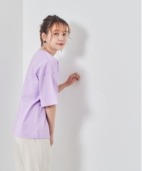 DISCUS(ディスカス)の「【DISCUS】ディスカス USAコットンプリントTee(Tシャツ/カットソー・レディース・イエロー/グリーン/ブラック/ホワイト系1/ラベンダー/ホワイト・M)」の10枚目の写真