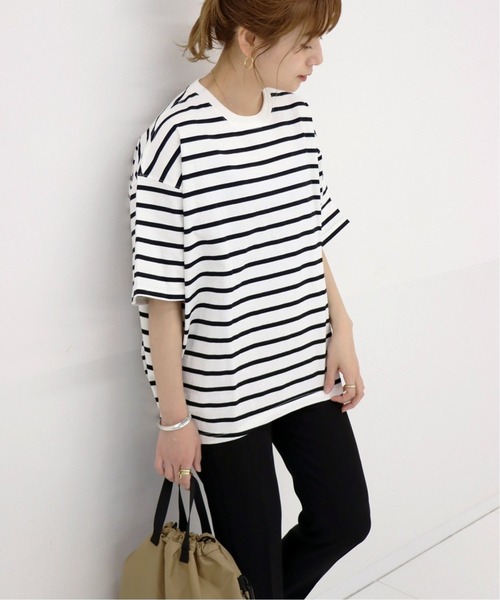VERY掲載　[EUCLAID]タックスリーブスウェットTシャツ ダスタースクリプトスウェットシャツ