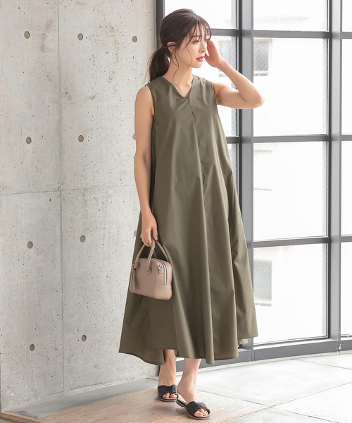 KOBE LETTUCE（コウベレタス）の「前後2WAYスリーブレスAラインワンピース（ワンピース・レディース・ブラック/ベージュ/カーキ/ブルー・FREE）」の3枚目の写真