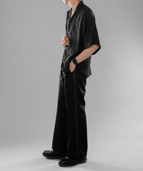 kutir（クティール）の「刺繍シャツ（シャツ/ブラウス・メンズ・ブラック/オレンジ/ライトブルー・LARGE/MEDIUM）」の5枚目の写真