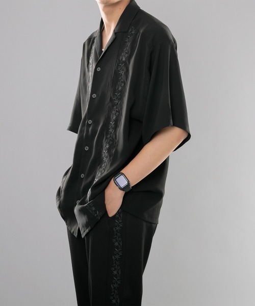 kutir（クティール）の「刺繍シャツ（シャツ/ブラウス・メンズ・ブラック/オレンジ/ライトブルー・LARGE/MEDIUM）」の7枚目の写真