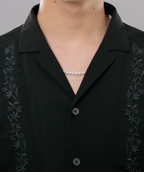 kutir（クティール）の「刺繍シャツ（シャツ/ブラウス・メンズ・ブラック/オレンジ/ライトブルー・LARGE/MEDIUM）」の9枚目の写真