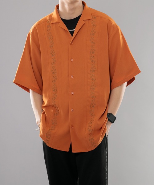 kutir（クティール）の「刺繍シャツ（シャツ/ブラウス・メンズ・ブラック/オレンジ/ライトブルー・LARGE/MEDIUM）」の20枚目の写真