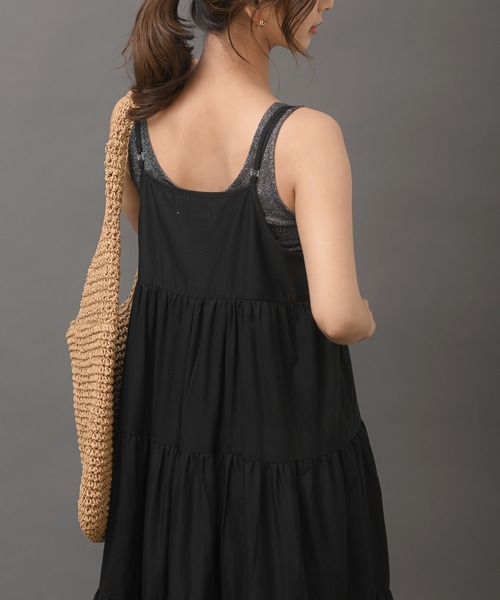 R・P・S　pura（アールピーエスピューラ）の「【WEB限定】pura　ティアードキャミワンピース（ワンピース・レディース・ブラック/ダークブラウン・フリー）」の22枚目の写真