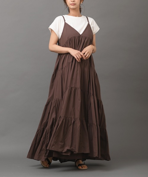 R・P・S　pura（アールピーエスピューラ）の「【WEB限定】pura　ティアードキャミワンピース（ワンピース・レディース・ブラック/ダークブラウン・フリー）」の16枚目の写真