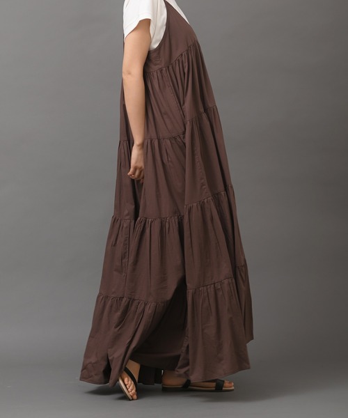 R・P・S　pura（アールピーエスピューラ）の「【WEB限定】pura　ティアードキャミワンピース（ワンピース・レディース・ブラック/ダークブラウン・フリー）」の13枚目の写真