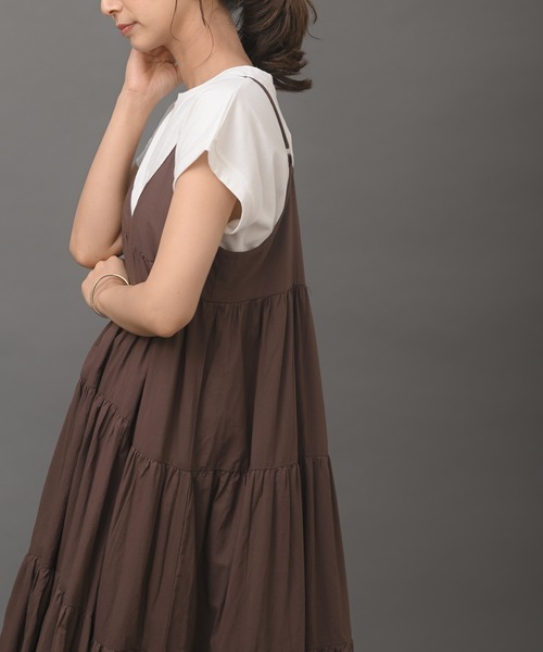 R・P・S　pura（アールピーエスピューラ）の「【WEB限定】pura　ティアードキャミワンピース（ワンピース・レディース・ブラック/ダークブラウン・フリー）」の20枚目の写真