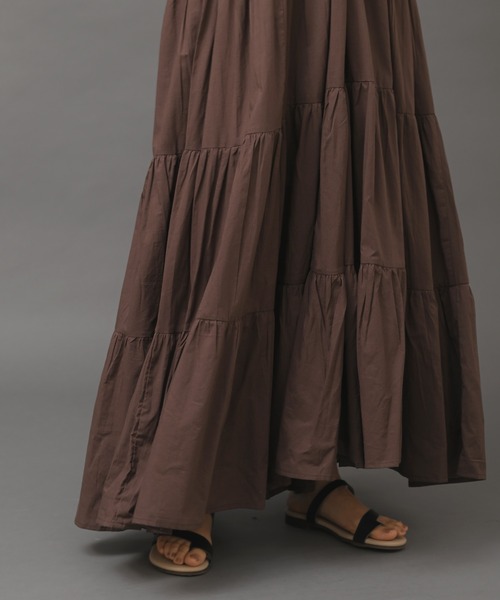 R・P・S　pura（アールピーエスピューラ）の「【WEB限定】pura　ティアードキャミワンピース（ワンピース・レディース・ブラック/ダークブラウン・フリー）」の17枚目の写真