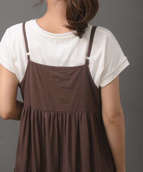 R・P・S　pura（アールピーエスピューラ）の「【WEB限定】pura　ティアードキャミワンピース（ワンピース・レディース・ブラック/ダークブラウン・フリー）」の8枚目の写真