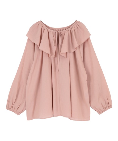 titivate（ティティベイト）の「ﾌﾘﾙｶﾗｰ長袖ﾌﾞﾗｳｽ（シャツ/ブラウス・レディース・ピンク/イエロー/ブラック/ブルー/オフホワイト・M/S）」の9枚目の写真